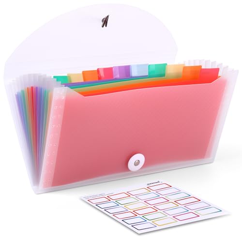 Nicecho Receipt Coupon Organizer, 13 Pockets Small Accordion File Organizer