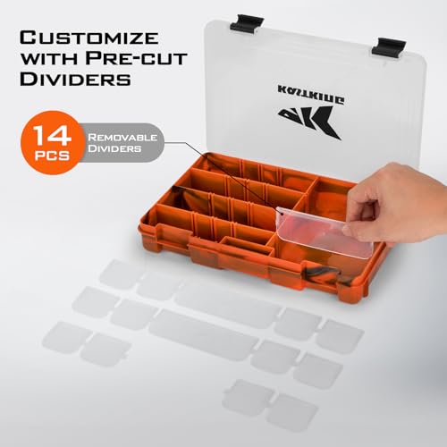 Image of KastKing Tackle Boxes, Plastic Box, Plastic Storage Organizer Box with Removable Dividers - Fishing Tackle Storage - Box Organizer - 2 Packs /4 Packs Tackle Trays - Parts Box