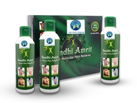 Image of Sandhi Amrit || Joint&Muscular Pain Reliever || 3 Bottle Oil In One Package(200Ml X 3 = 600 Ml)(Pack Of 3)