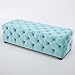 Christopher Knight Home 298423 Provence Light Green Tufted Velvet Fabric Rectangle Ottoman Bench