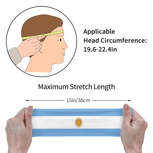 Image of Cute Flag Headbands Women Men Flag Sweatband Sports Headband for Running, Cycling, Yoga Gym, Working Out