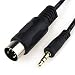 MOBOREST 3.5mm(1/8inch) TRS to 5-Pin DIN MIDI Cable Adapter connect an Speaker, Amplifier, Mixer to MIDI keyboard, Synthesizer, Guitar and other European type stereo equipment with Din 5 connector.
