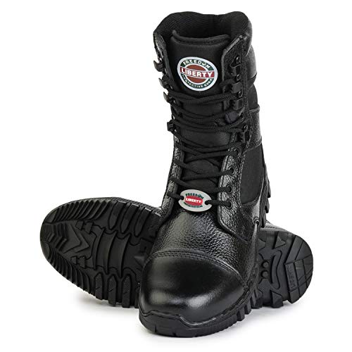 Image of Liberty Freedom SOLDIER-01 Leather Military Army Long Boot Shoes for Men (6, Black)