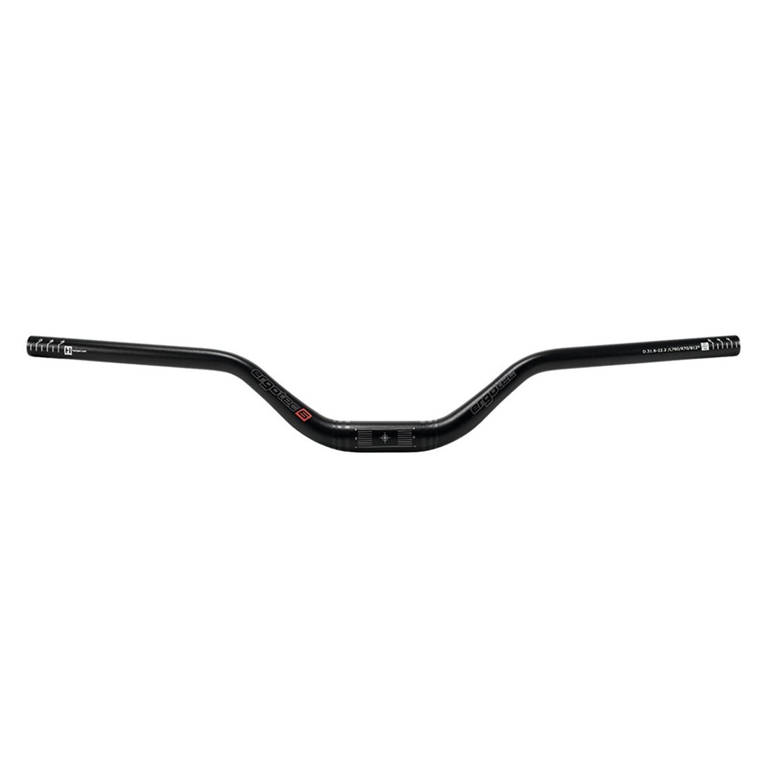 ergotec Unisex_Adult Lenker 31, 8 Alu Handlebar Riser Bar 70 780 31.8 Sandbl. Aluminium, Black, Standard Size