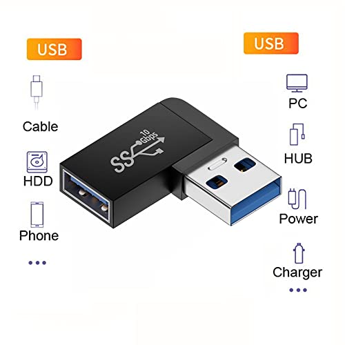 cablecc adaptador USB 3.0 tipo derecho macho a hembra miniatura 6