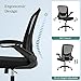 SONGMICS Silla Malla Ergonómica, Silla Oficina con Soporte Lumbar, Silla Giratoria con...