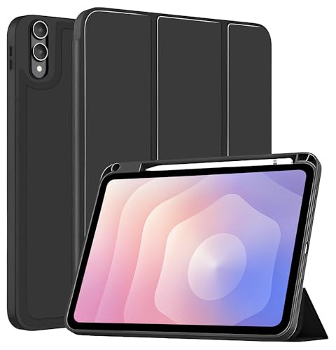 Image of ProElite Cover for Samsung Galaxy Tab S11 Ultra 14.6 inch case Cover, Soft Flexible Flip Case Cover for Samsung Galaxy Tab S11 Ultra 14.6 inch with Pen Holder [Recoil Series] - Black