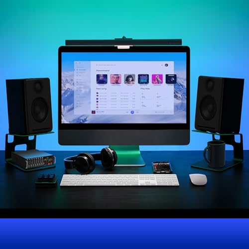Vaydeer Desktop Speaker Stands With Vibration Absorption Pads, Metal Speaker Stands Pair Support Up To 40Lbs,Bookshelf Speaker Stands For Better Audio Experience thumb #3