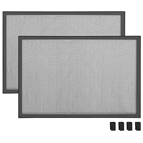 Moustiquaire extensible anthracite 75-143x50cm en alu - 5