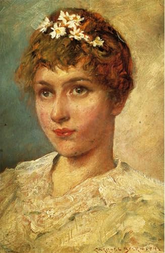 Tableau toile Marguerite de Carroll Beckwith 60x90cm SERENDIPITP