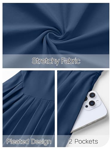 Image of MEROKEETY Women's Fall Long Sleeve Wedding Guest Dresses 2026 One Shoulder Elegant Formal Pleated Midi Maxi Dress