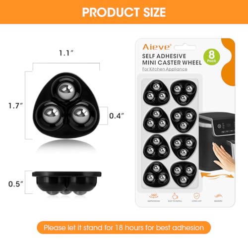 Image of Aieve Appliance Rollers, 8 pcs Appliance Slider for Kitchen Countertop