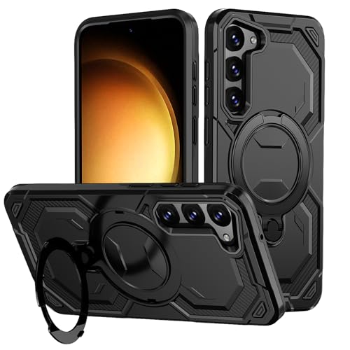 Hülle für Samsung Galaxy S23 Kompatibel mit Mag-Safe,Militärschutz Stoßfest Galaxy S23 Handyhülle Case mit Magnetischer ...