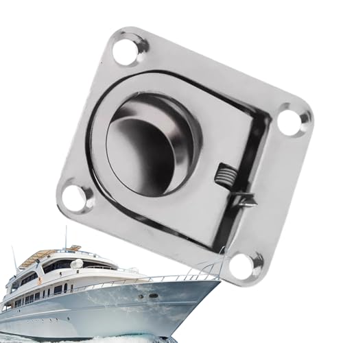 Anillo de fijación en forma de D, anillo de tracción para aplicaciones marinas, 2 unidades, acero inoxidable resistente, para deportes acuáticos, barcos, yates
