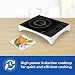 Philips Viva Collection HD4928/01 2100-Watt Induction Cooktop, Soft Touch Button with Crystal...