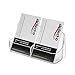 Deflect-o Single Tier 2 Pocket Portrait Business Card Holder - Transparent Clear 1