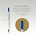 Parker Rollerball Refill Medium Nib, Blue, Pack of 2