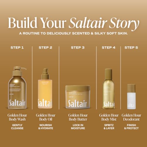 Image of Saltair Multi-Lipid Body Butter | Golden Hour Ceramide Cream | 10 oz | Creamy texture with conditioning ingredients for lasting hydration and a soft comfortable finish