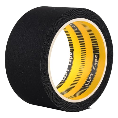 LLPT Nastro Sigillante Termoadesivo Impermeabile da | 51mm x 5m x 0.15mm | Materiali di Supporto Standard del Settore | per Riparazione in Neoprene Muta da Pesca tute da Pesca (IR2065) | Nero