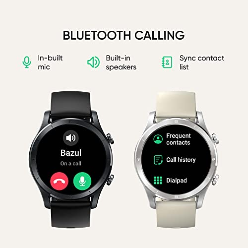 Image of realme Smart Watch R100 | 100+ Watch Faces | 1.32 Inch HD Color Display | Long Lasting Battery Life | Auto Activity Tracker | Round Stylish Design | Bluetooth Calling & Sync Contacts | Black Color