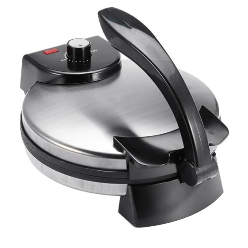 Electric Tortilla Press Automatic Roti Maker Machine, Electric Tortilla Maker Machine 10 Inch Non-Stick Cooking Plates(110v)