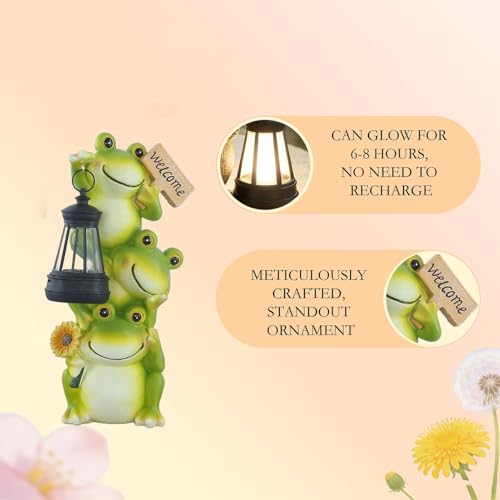 Luz Solar de Rana para Jardín Exterior Pasillos Césped Patio Estanques Farol LED 4