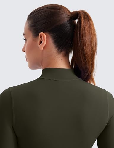 Image of CRZ YOGA Butterluxe Cropped Athletic Jackets | Extremely Soft, Slim Fit, Full Zip, Mockneck, Thumb Holes, for Women