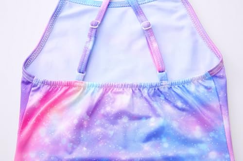 Image of LUOUSE Swimwear for Girls Swimsuits Quick Dry Cross-Back Adjustable Strap Bathing Suit for Kids 2-13 Years