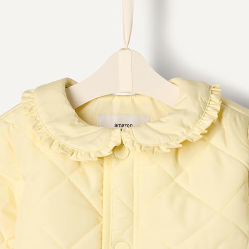 Image of Amazon Essentials x Sofia Grainge Toddler and Baby Girls' Midweight Quilted Field Jacket with Ruffle