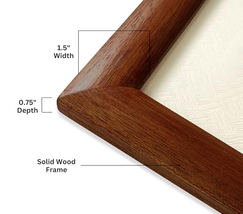 Image of Handmade Brown Wooden Photo Frame, A2 (42 x 59.4 cm) Display for Artworks, Pictures and Photos of Your Loved Ones, Best for Home, Office, Wall Decor, Living Room, Bedroom, Clove Brown