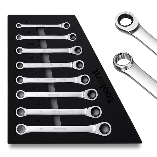 Image of toolant 8PCS Ratcheting Wrench Set SAE 5 /16 inch-3 /4 inch 90-Tooth