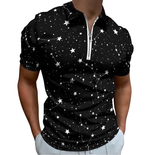 Mens Polo Shirts Short Sleeve Dry Fit 3D Print Moisture Wicking Funny Golf Shirt