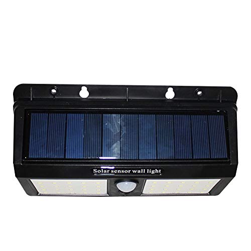 Luminaria Refletor Solar 40 Leds Sensor Jardim Corredores Noite garagem duplo