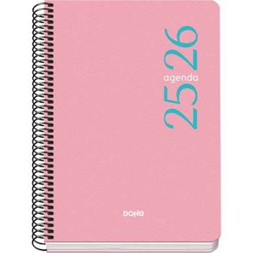Dohe - Agenda Escolar 2025 2026 - Semana Vista, Tamaño A5 (15x21 cm), Español e...