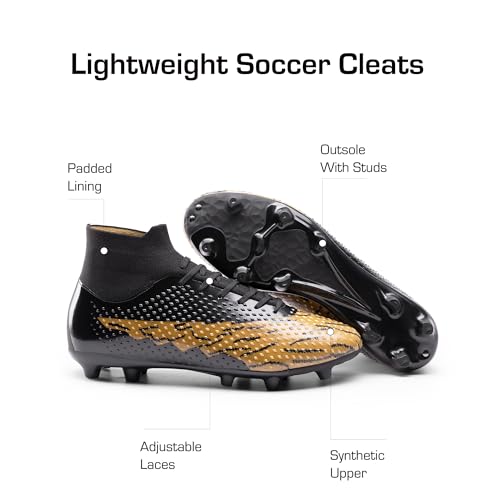 DREAM PAIRS Men's Soccer Cleats Lightweight Football Cleats Professional Training High-top Soccer Shoes4