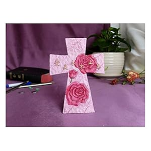 FKJSP Liefde Home Accessoires Bureau Ornamenten Geplaatst Kruis Christelijke Geschenken Christelijke Rose Gift/Handgemaakte Goederen Jezus