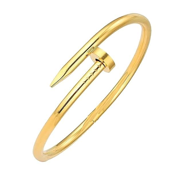 Image of Stylish Gold Plated Bangle for Women | Daily Use Stainless Steel Kada | Anti-Tarnish Waterproof Cuff | Multicolour Crystal Evil Eye | Daily Wear Bracelet For Womens | Premium Gift For Girl