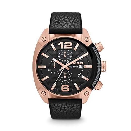 Diesel Reloj Analógico para Hombre de Cuarzo con Correa en Cuero DZ4297