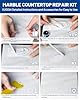 Marble and Granite Repair Kit (Color Match), 160g/5.64oz Quartz Countertop Repair Kit for Chips Holes Dents Defects Scratches Cracks, DIY Fix Reattaches Porcelain Tile Sink Stone Other Hard Surfaces