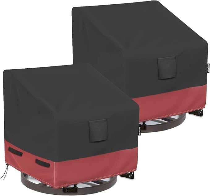 Housse chaise pivotante extérieure 2 pack, imperméable