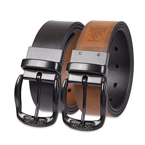 Image of Levi's Leather Men's Levis 40Mm Reversible Belt With Brushed Silver Buckle