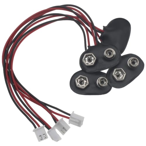 OZXNO 4 Pcs 9V Battery Snap to PH 2.0 Connector Cable T Type 9V Battery Clip Connector with 15cm Lead Wire