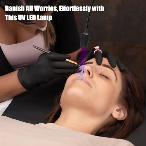 UV Wimpern Lampe, 10W LED-UV-Licht für Lichthärtenden Wimpernlampe, LED UV Licht, Schwanenhals Wimpernlicht, 1-3 Seconds Quick Healing Eyelash Extension für Wimpernverlängerung mit Timer-Funktion