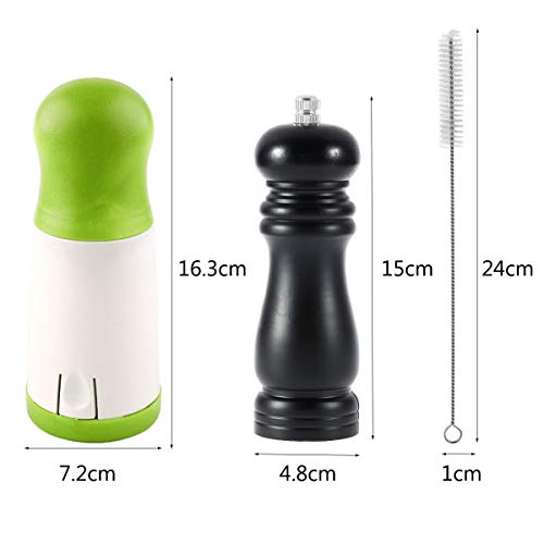 Smavles Pepermolen 2 PCS Kruidenmolen Zoutmolen Zout en Peper Mill Pepper Grinder Kit,Hand Spice Grinders Peterselie… - Image 3