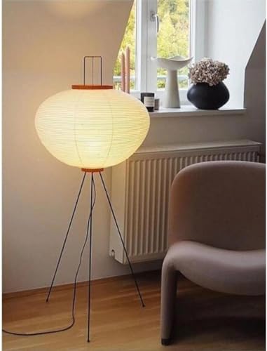 Lampadaire en Papier, Lampe Lanterne Japonaise Akari, Lampe en Papier de Riz Faite à la Main, 3 Couleurs, lampadaire LED avec Interrupteur au Pied, lampadaire en Papier...