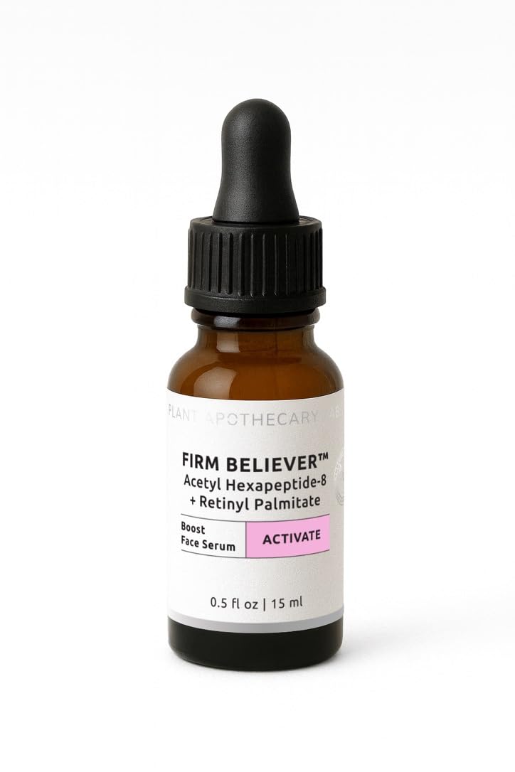 Plant Apothecary Firm Believer Face Serum Travel Size | Hydrating Facial Serum Skin Smoothing & Firming Serum for Face, Daily Skin Care, 0.5 Fl Oz