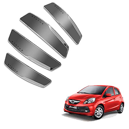 JAINFAM® Status High Gloss Premium Door Edge Guards Set of 4-(Made in Korea) - Grey for Honda Brio