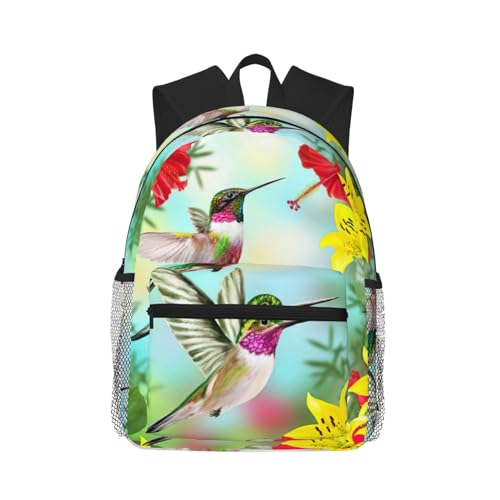 Sac à dos pour ordinateur portable 15,7 colibris aux finitions soignées en noir