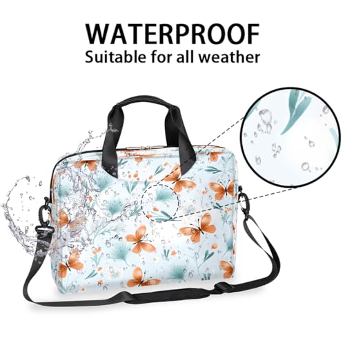 Bolso para portátil con patrón de flores Butterfly miniatura 3