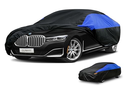 Image of GUNHYI Car Cover Custom Fit 7 Series Waterproof All Weather, Lightweight Full Car Cover Outdoor Sun UV Rain Dust Snow Wind Protection.
